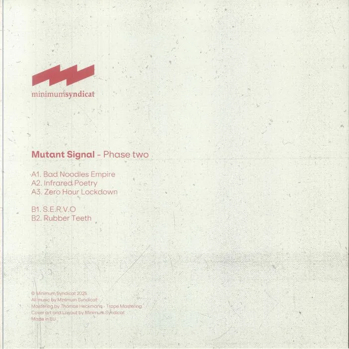 Обратная сторона обложки — MINIMUM SYNDICAT — Mutant Signal 02