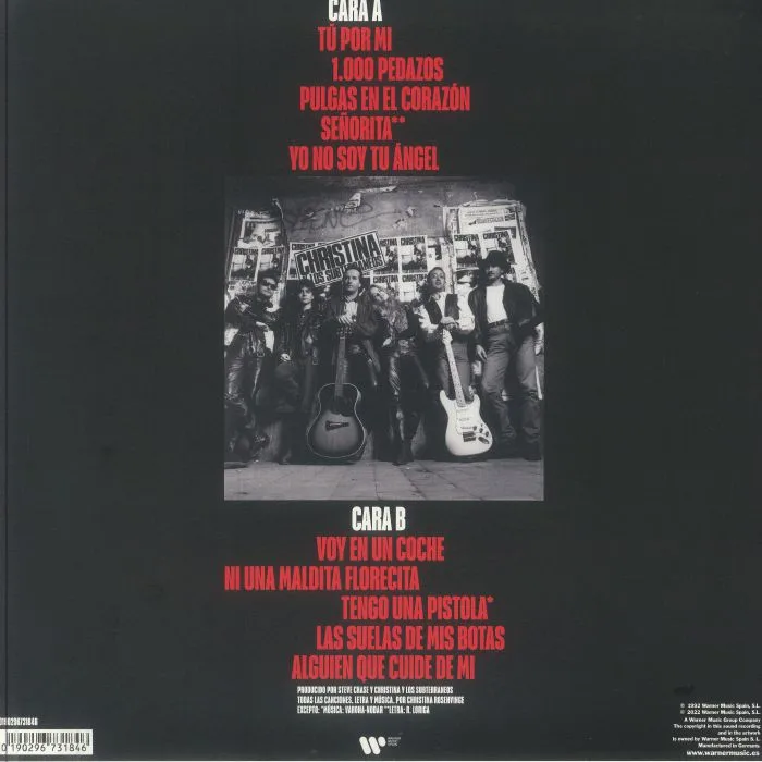 Обратная сторона обложки — CHRISTINA Y LOS SUBTERRANEOS — Que Me Parta Un Rayo (reissue)