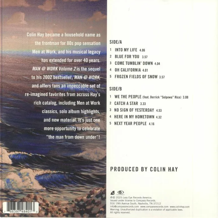 Back cover — Colin HAY — Man At Work Vol 2