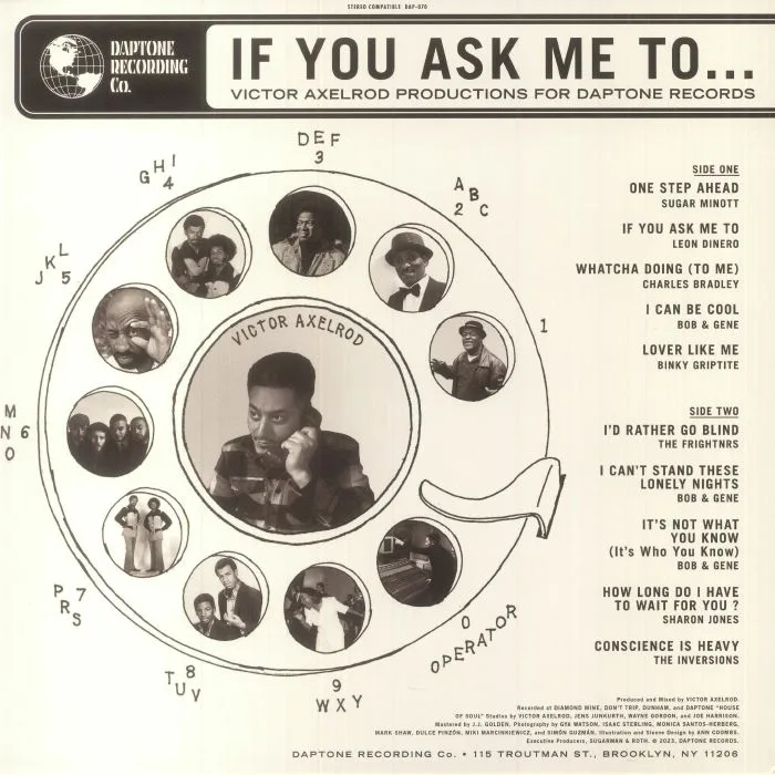 Обратная сторона обложки — VARIOUS — If You Ask Me To: Victor Axelrod Productions For Daptone Records