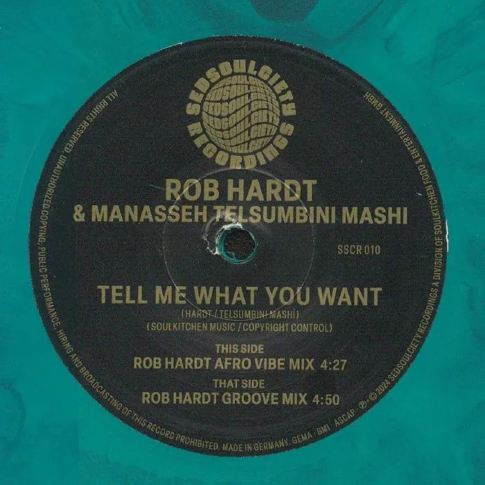 Лицевая сторона обложки — Rob HARDT / MANASSEH TELSUMBINI MASHI — Tell Me What You Want (reissue)