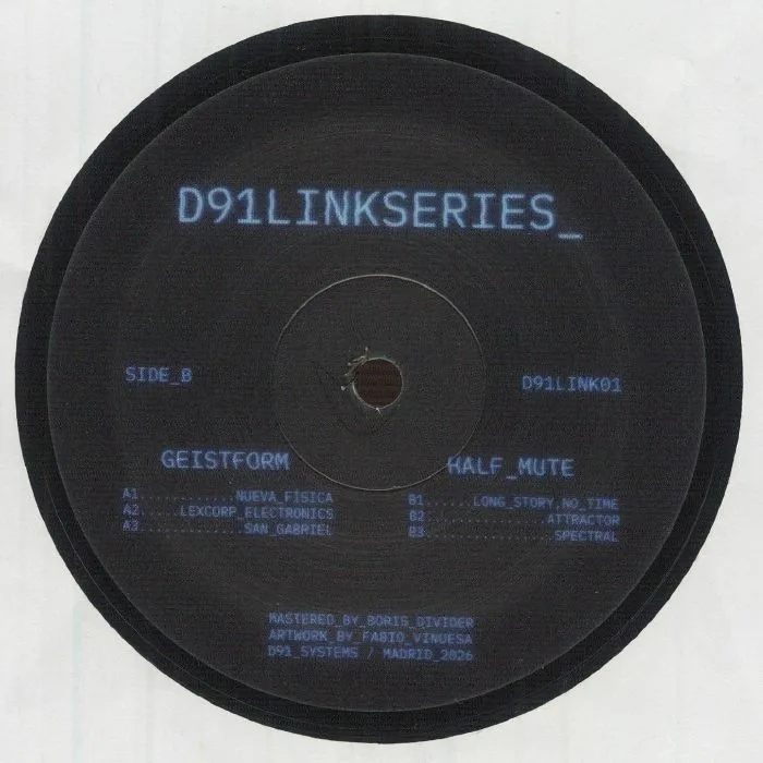 Лицевая сторона обложки — GEISTFORM / HALF MUTE — D91LINKSERIES 01
