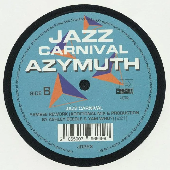 Back cover — AZYMUTH — Jazz Carnival (Record Store Day RSD 2024)