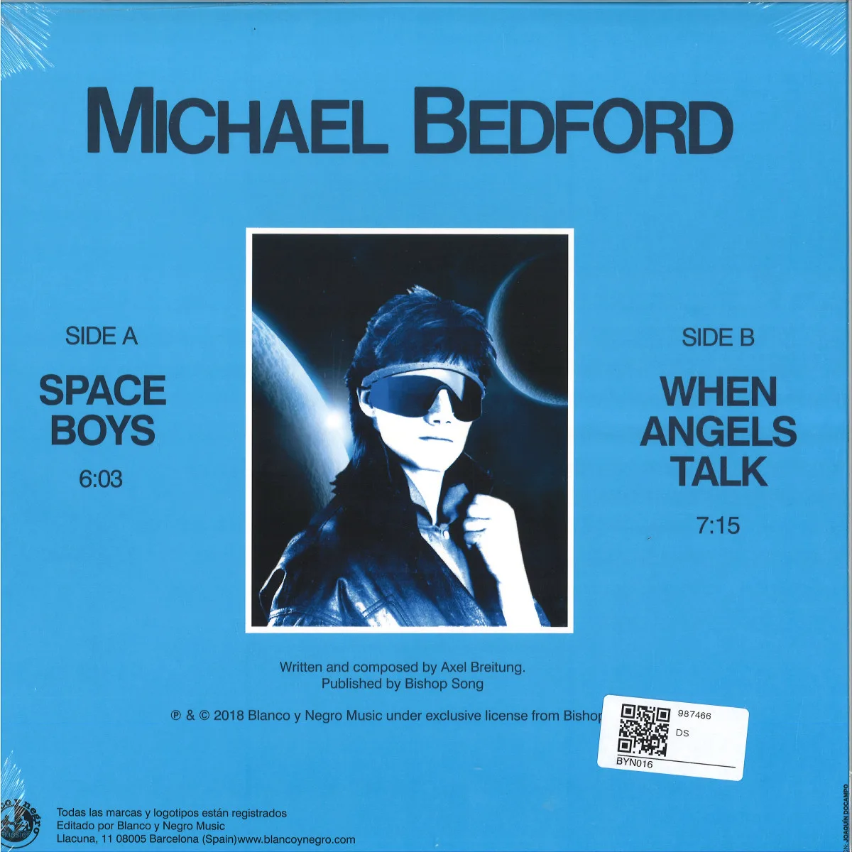 Обратная сторона обложки — Michael Bedford — Space Boys / When Angels Talk