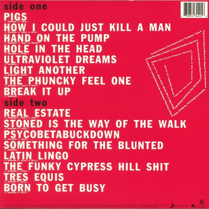 Back cover — CYPRESS HILL — Cypress Hill (reissue)