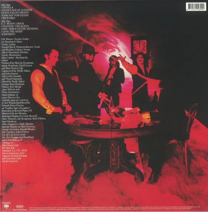 Back cover — BLUE OYSTER CULT — Spectres