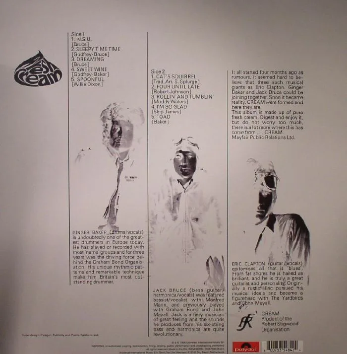 Back cover — CREAM — Fresh Cream