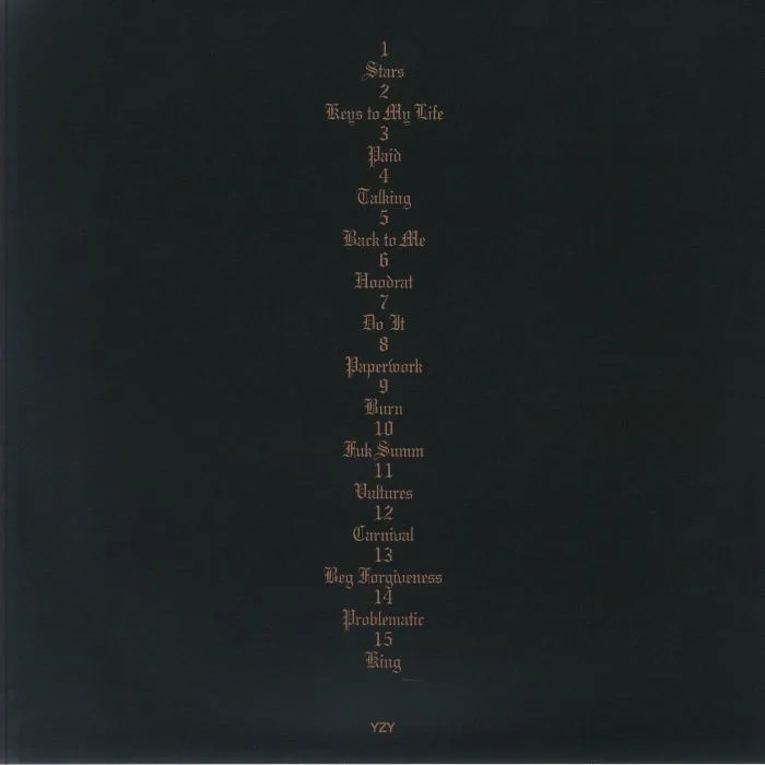 Back cover — Kanye WEST / TY DOLLA SIGN — Vultures 1