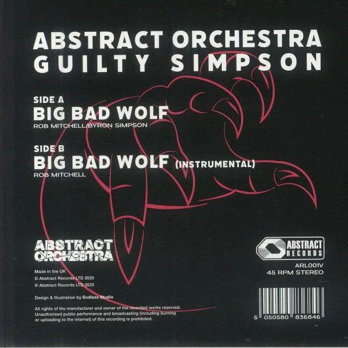 Back cover — ABSTRACT ORCHESTRA / GUILTY SIMPSON — Big Bad Wolf