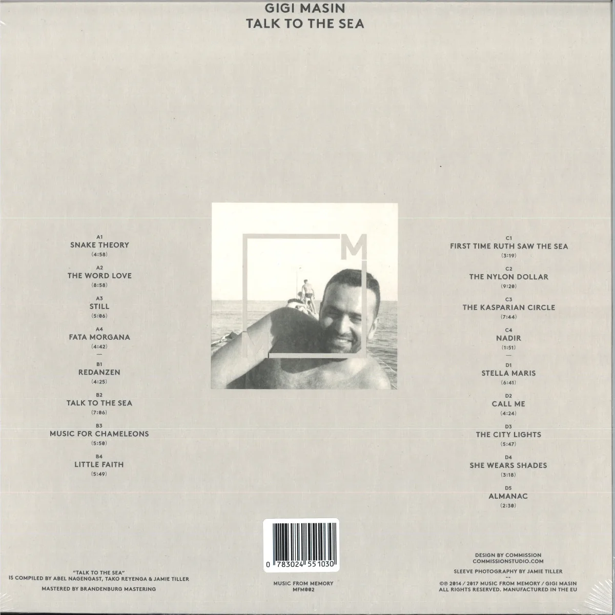 Back cover — Gigi Masin — Talk To The Sea LP 2x12"