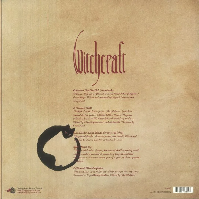 Back cover — WITCHCRAFT — A Sinner's Child