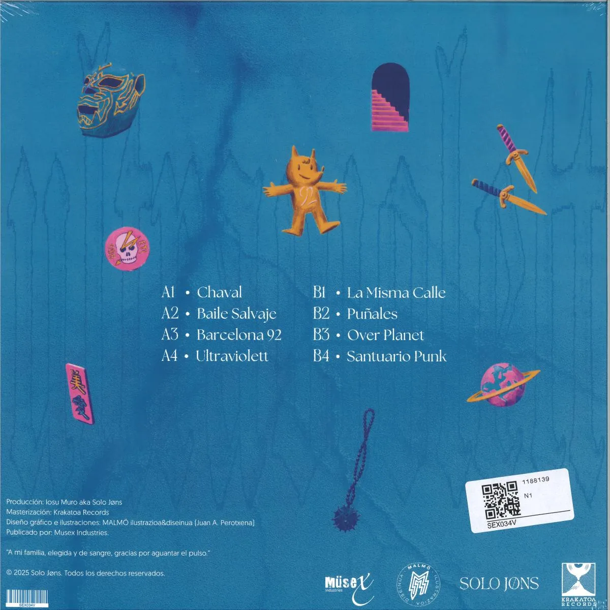 Back cover — Solo Jøns — Ultraviolett LP