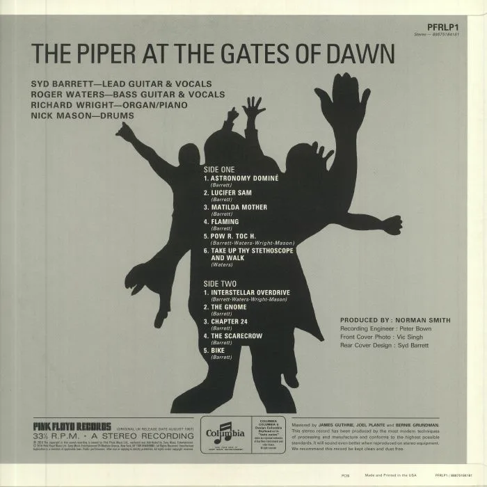 Обратная сторона обложки — PINK FLOYD — The Piper At The Gates Of Dawn (remastered)