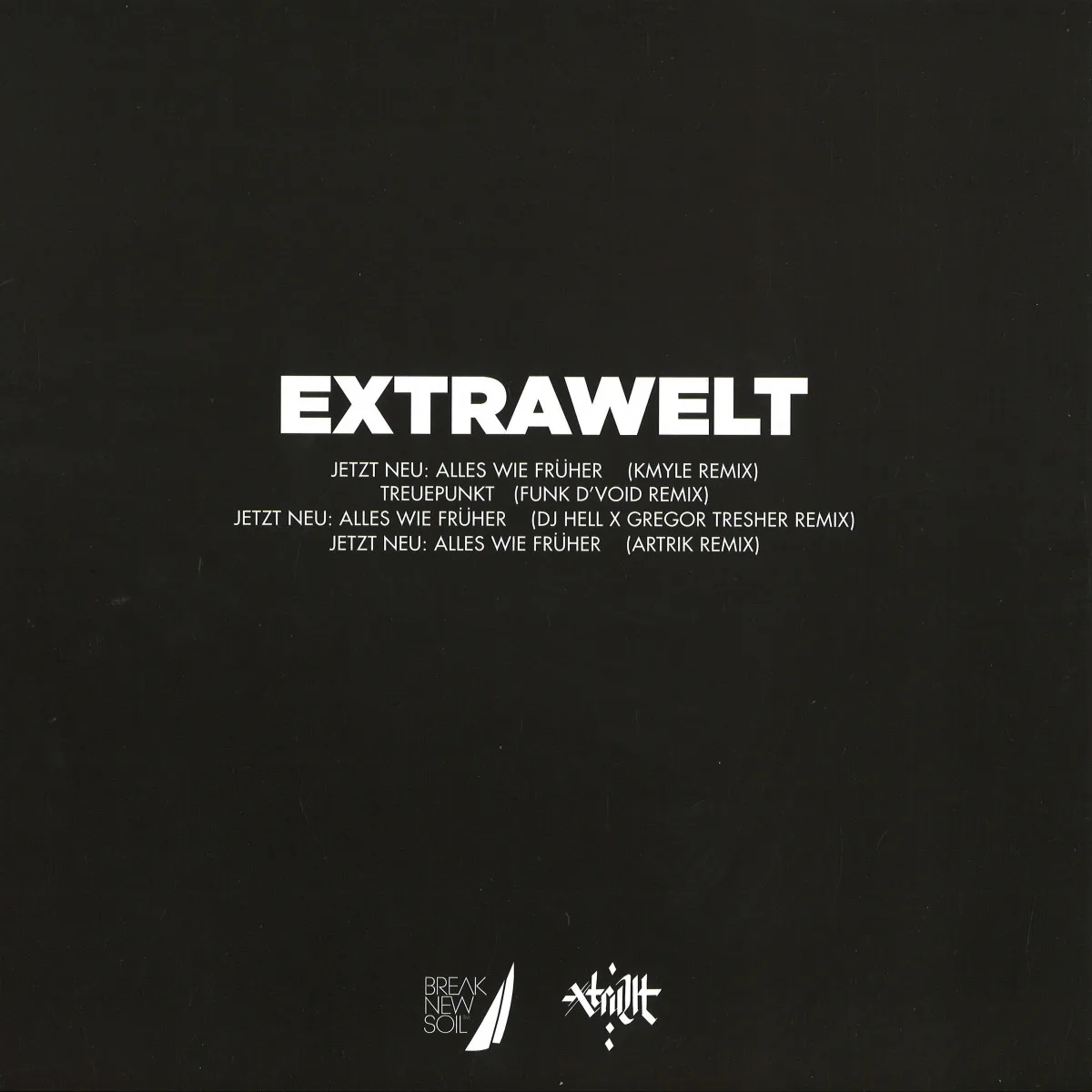 Обратная сторона обложки — Extrawelt — Jetzt Neu: Alles Wie Früher (The Remixes)