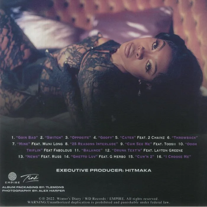 Back cover — TINK — Pillow Talk
