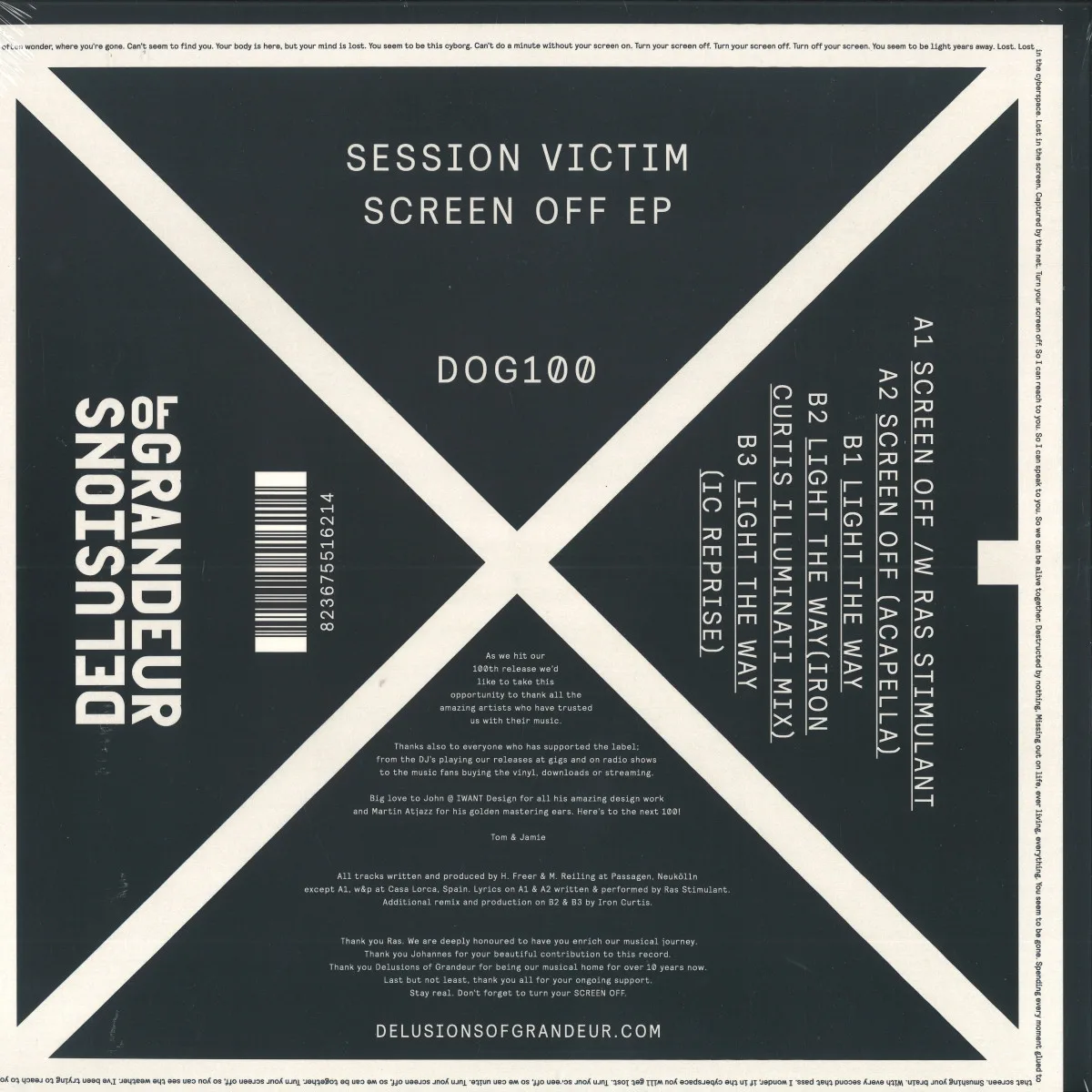 Back cover — Session Victim — Screen Off EP