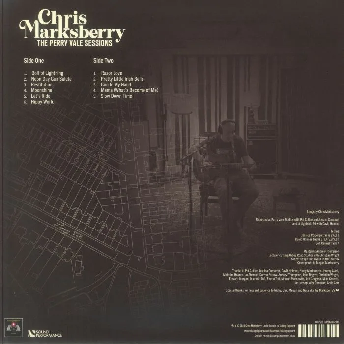 Обратная сторона обложки — Chris MARKSBERRY — The Perry Vale Sessions