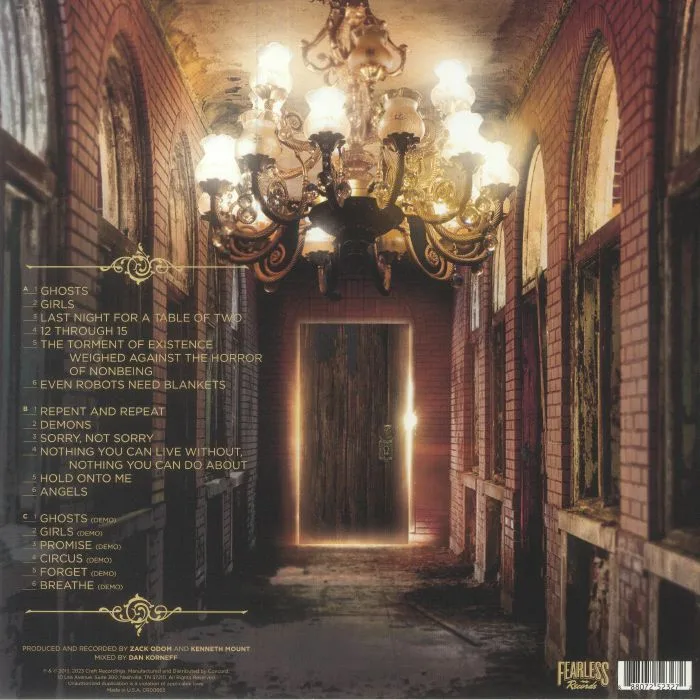 Back cover — MAYDAY PARADE — Monsters In The Closet (10th Anniversary Edition)