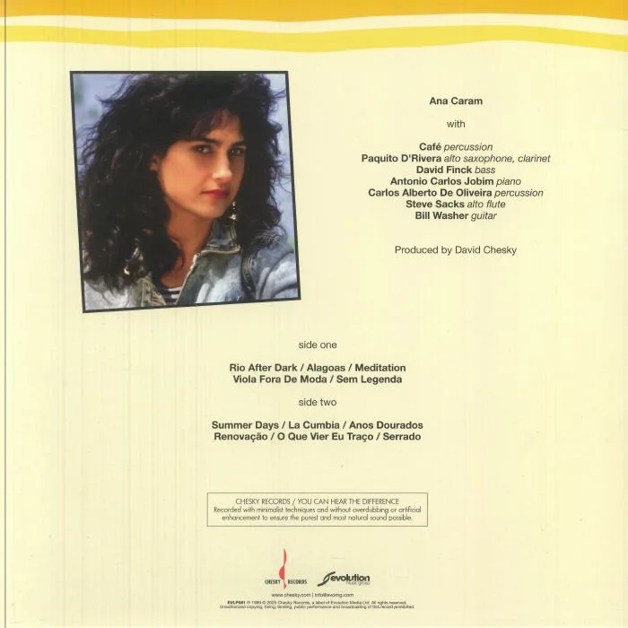Обратная сторона обложки — Ana CARAM — Rio After Dark (reissue)
