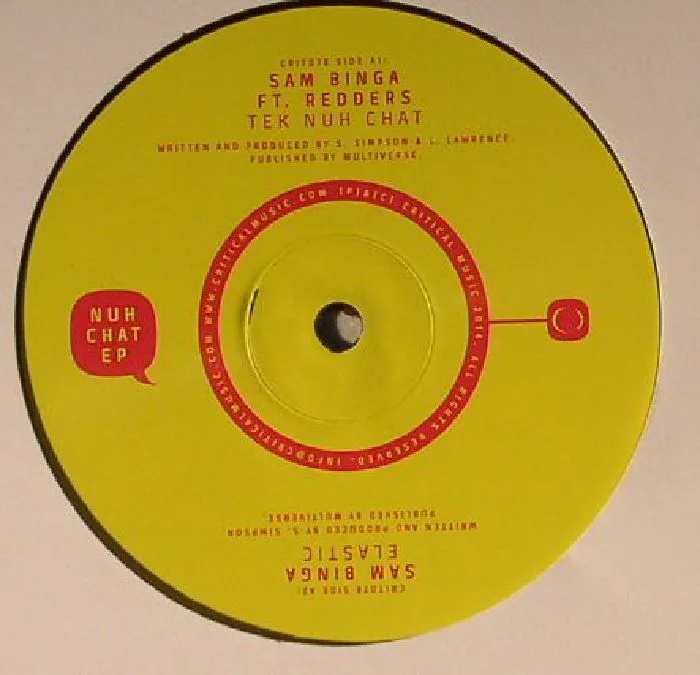 Front cover — Sam BINGA — Nuh Chat EP (repress)