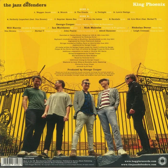 Back cover — The JAZZ DEFENDERS — King Phoenix