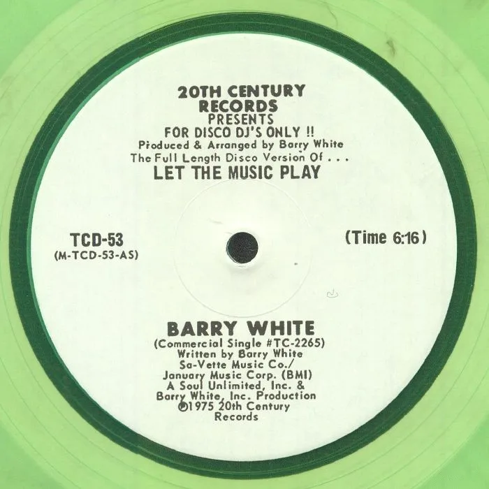 Front cover — Barry WHITE — Let The Music Play (reissue)