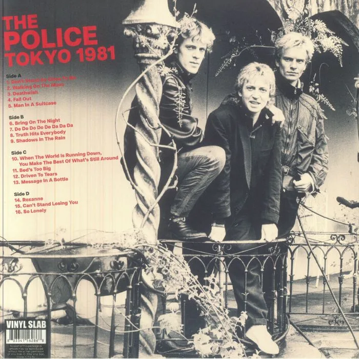 Обратная сторона обложки — The POLICE — Toyko 1981