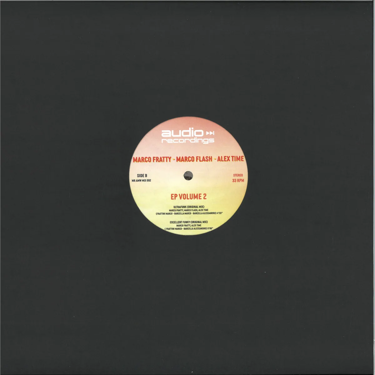 Back cover — Marco Fratti; Marco Flash:Alex Time — EP VOLUME 2