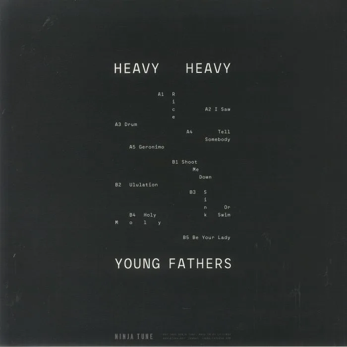 Обратная сторона обложки — YOUNG FATHERS — Heavy Heavy