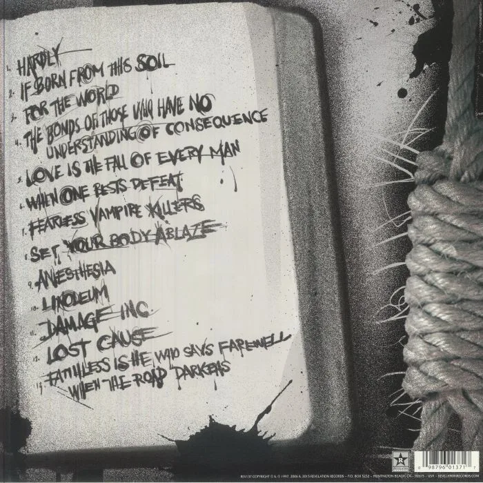 Back cover — SHAI HULUD — A Profound Hatred Of Man