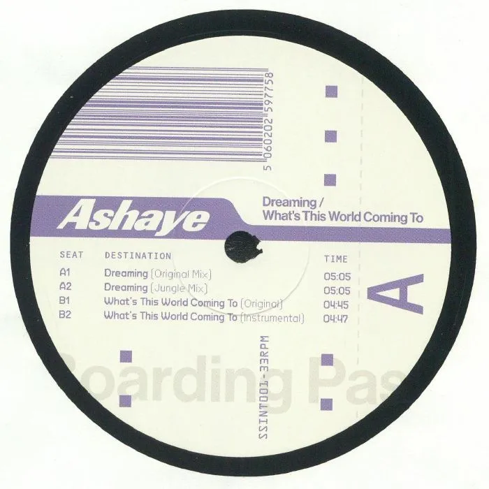 Лицевая сторона обложки — ASHAYE — Dreaming (Record Store Day RSD 2024)