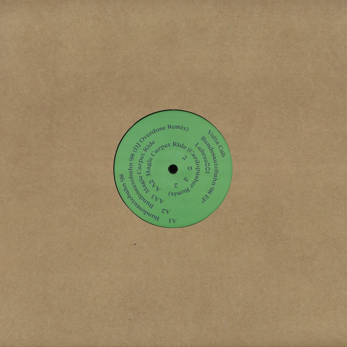 Back cover — Volta Cab — Bundesautobahn 98 EP