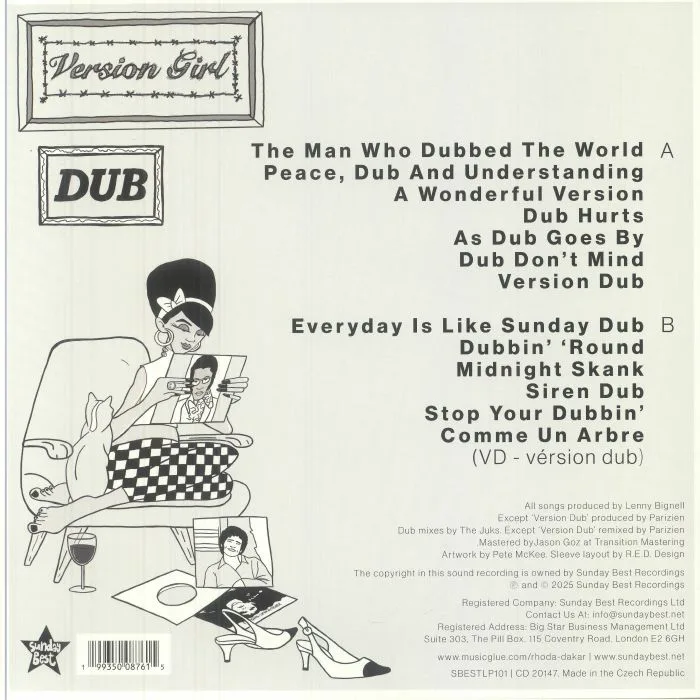 Обратная сторона обложки — Rhoda DAKAR — Version Girl In Dub