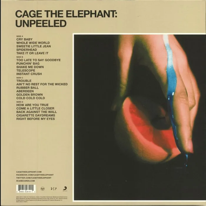 Обратная сторона обложки — CAGE THE ELEPHANT — Unpeeled