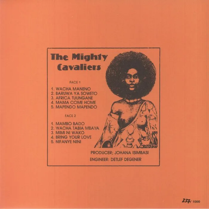 Обратная сторона обложки — The MIGHTY CAVALIERS — Mapendo