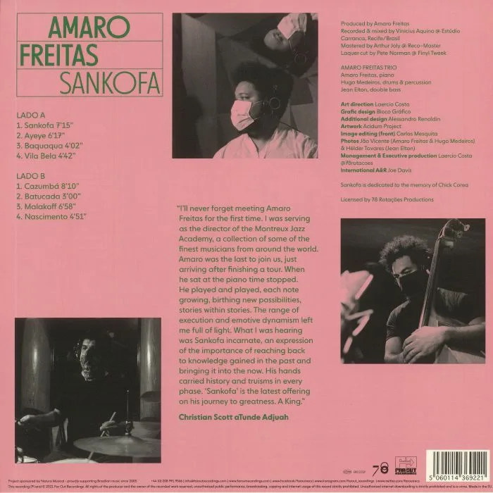 Обратная сторона обложки — Amaro FREITAS — Sankofa