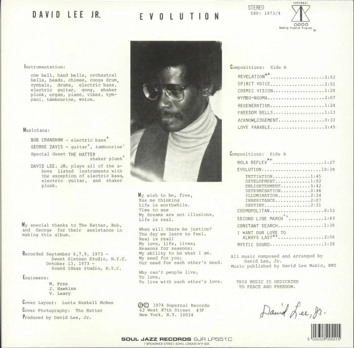 Обратная сторона обложки — David Jr LEE — Evolution (Special Edition)