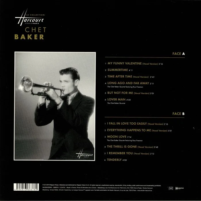 Обратная сторона обложки — Chet BAKER — Hardcourt Collection