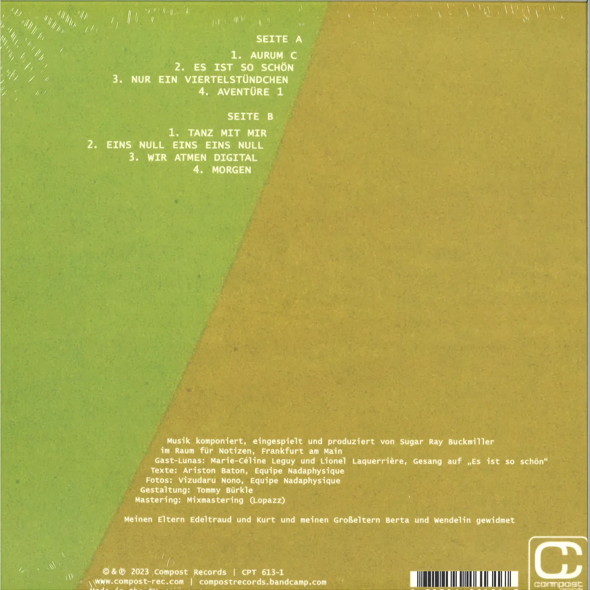 Back cover — Fred Und Luna — Im Fünfminutentakt LP