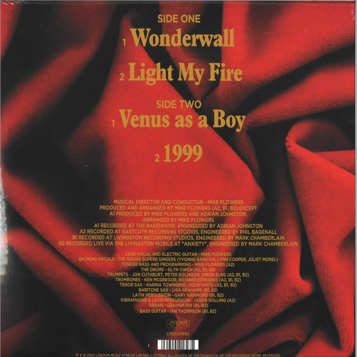 Back cover — The Mike Flowers Pop — WONDER WALL