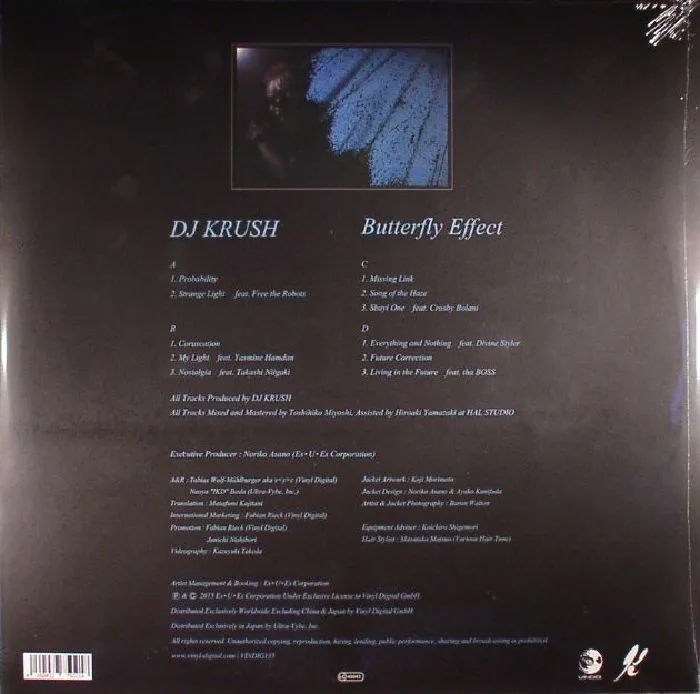 Back cover — DJ KRUSH — Butterfly Effect