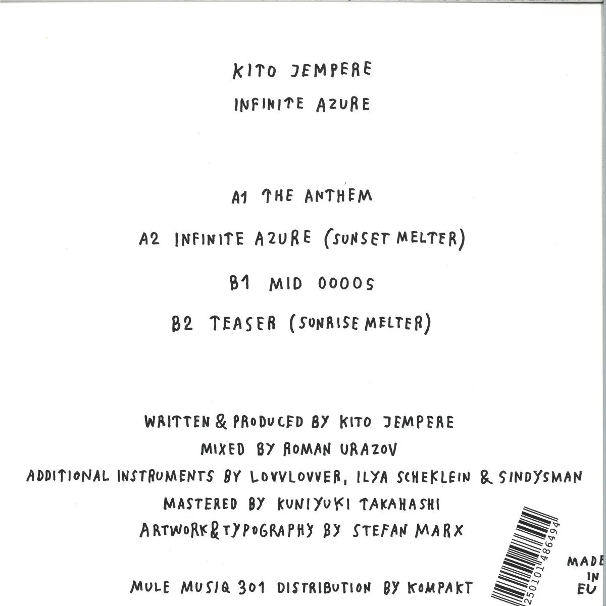 Обратная сторона обложки — Kito Jempere — Infinite Azure