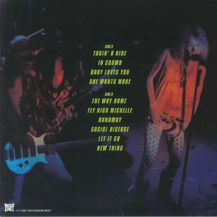Back cover — ENUFF Z'NUFF — Tonight: Sold Out (reissue)