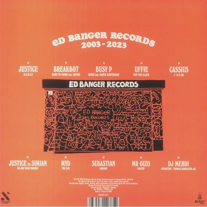 Back cover — VARIOUS — Support Your Local Record Label: Best Of Ed Banger Records