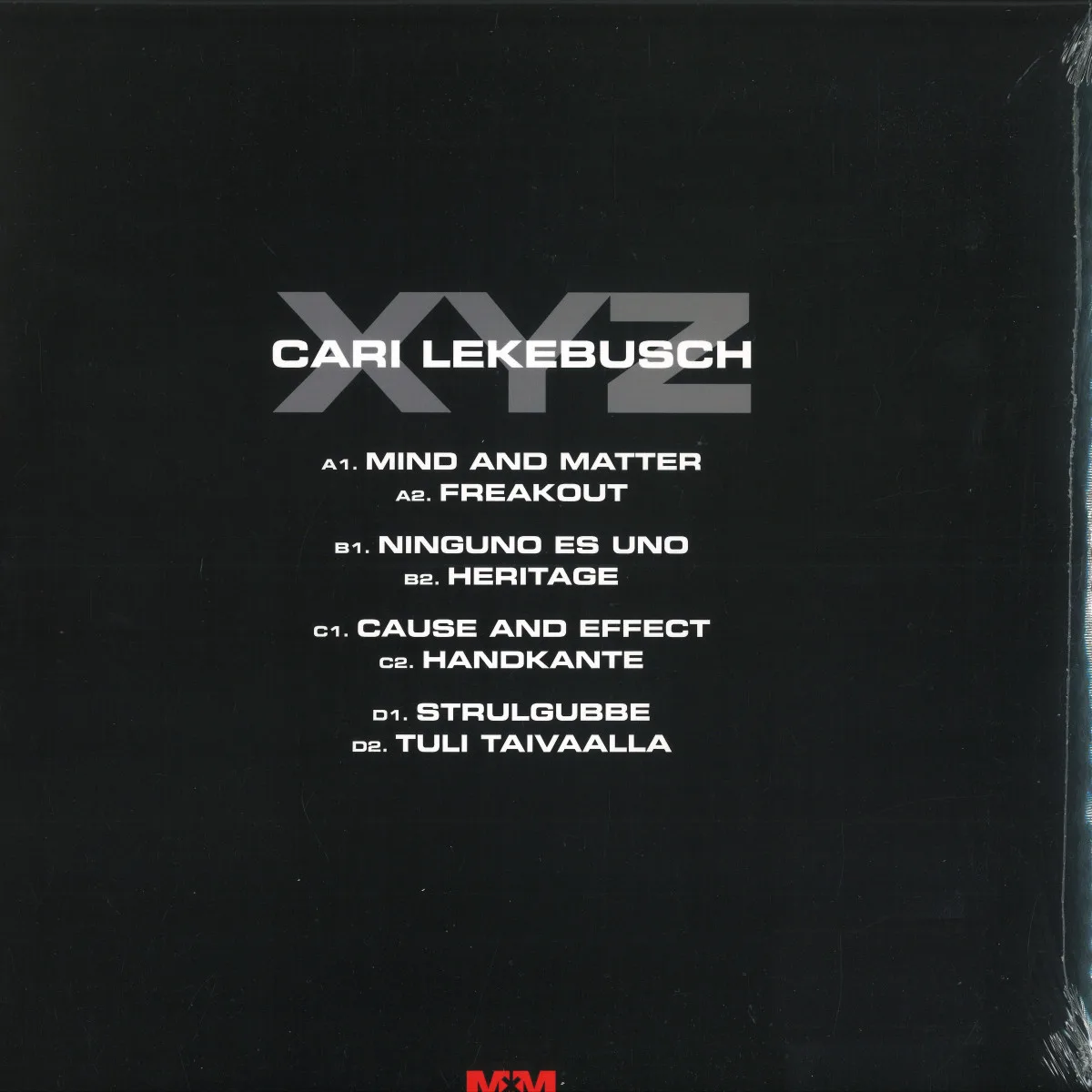 Back cover — Cari Lekebusch — XYZ LP 2x12"