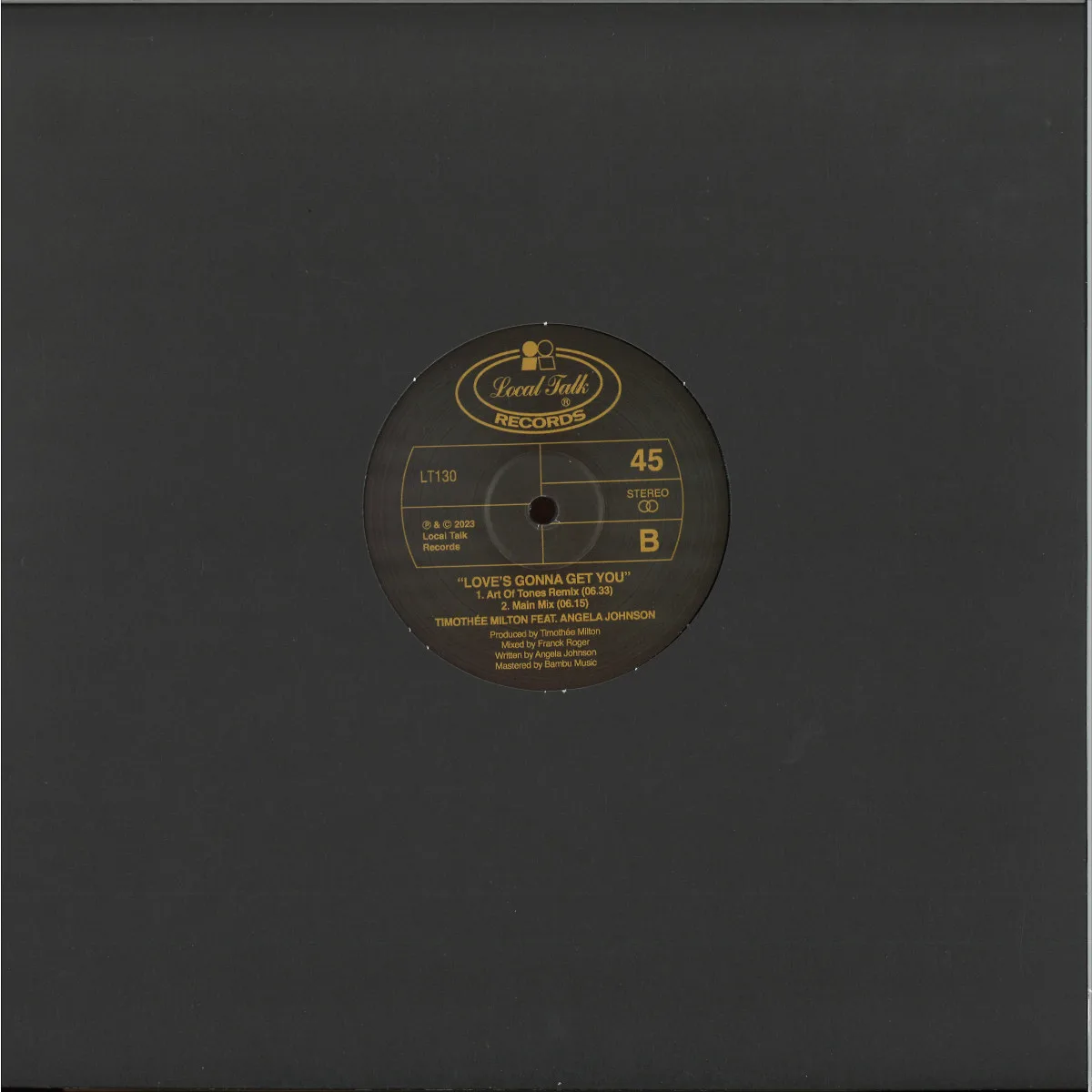 Back cover — Timothee Miltonfeat.Angela Johnson — Love's Gonna Get You