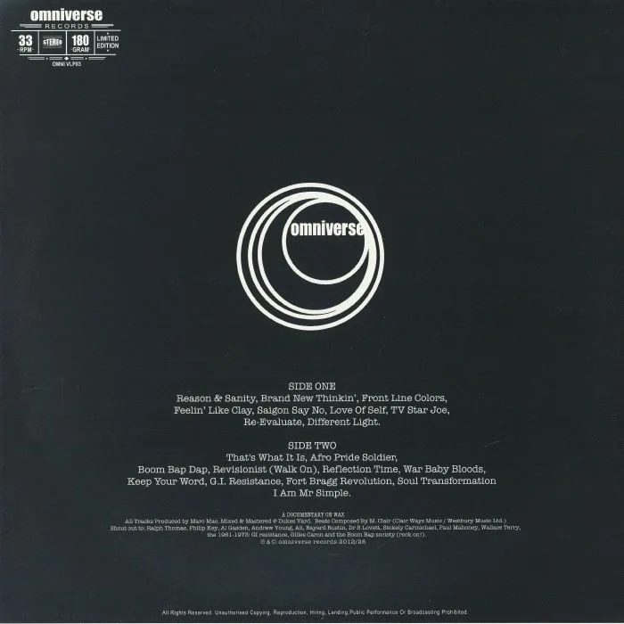 Обратная сторона обложки — MARC MAC — Message From Soulville (reissue)