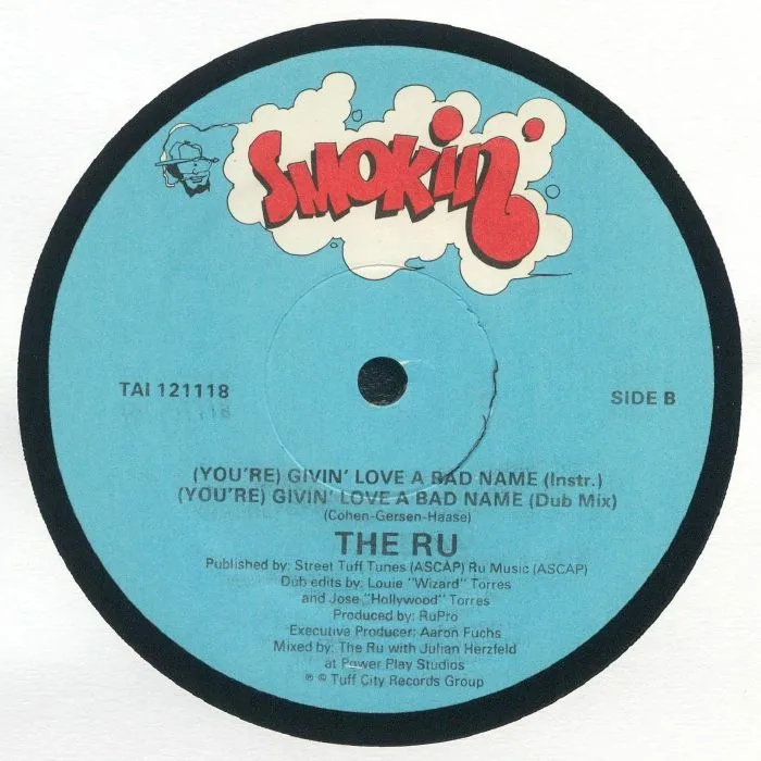 Back cover — The RU — (You're) Givin' Love A Bad Name (warehouse find)