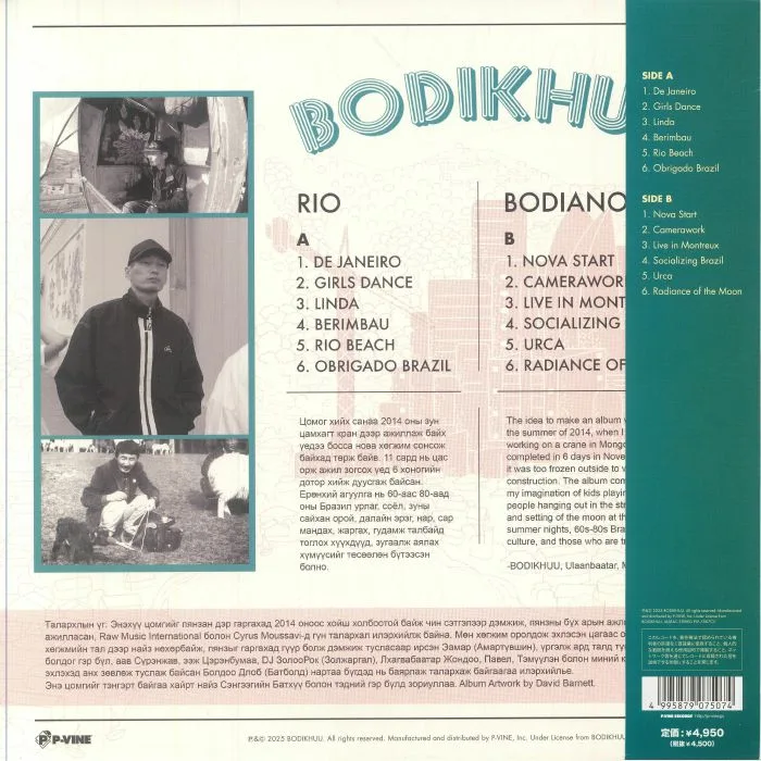 Back cover — BODIKHUU — Rio / Bodianova (reissue)