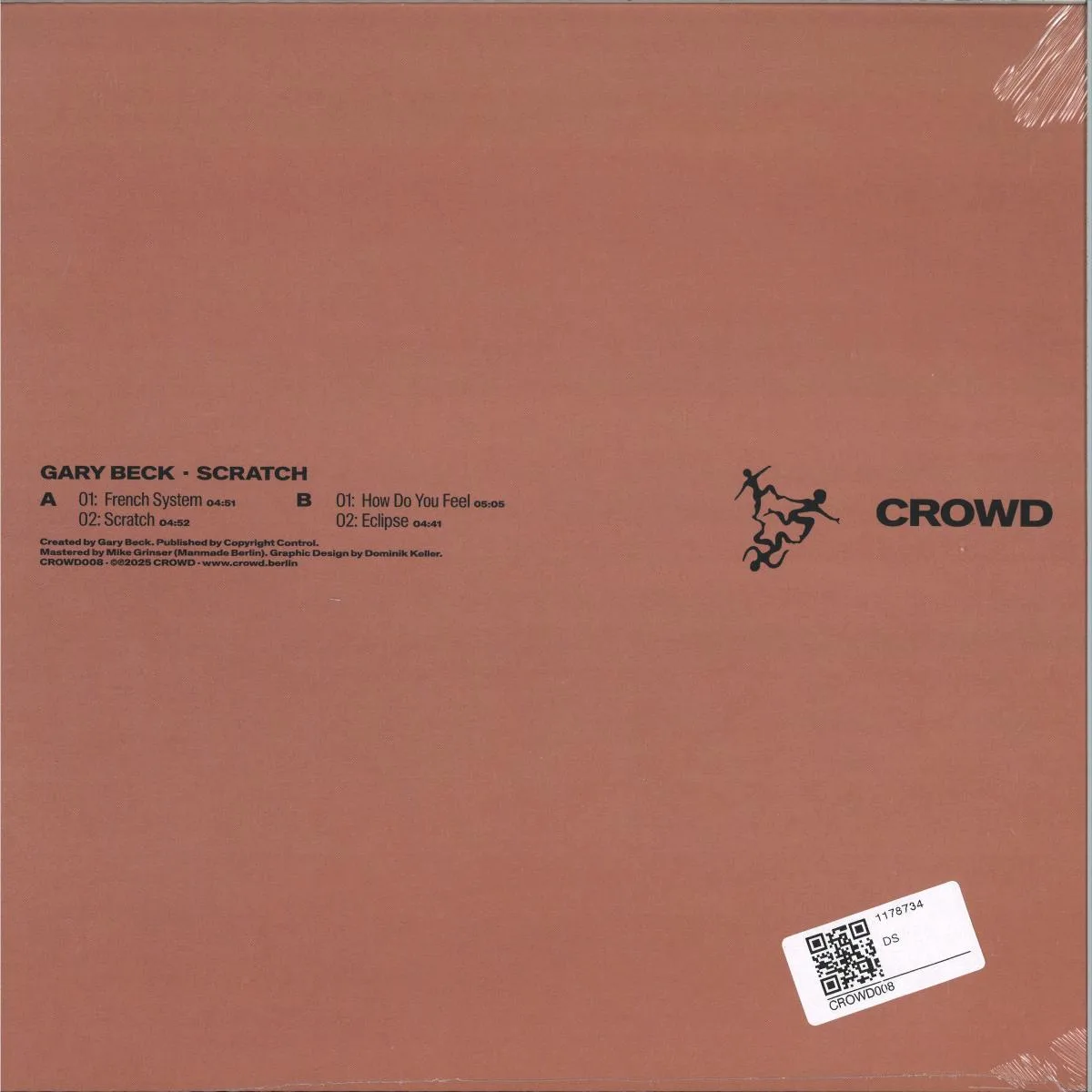 Обратная сторона обложки — Gary Beck — CROWD008: Scratch